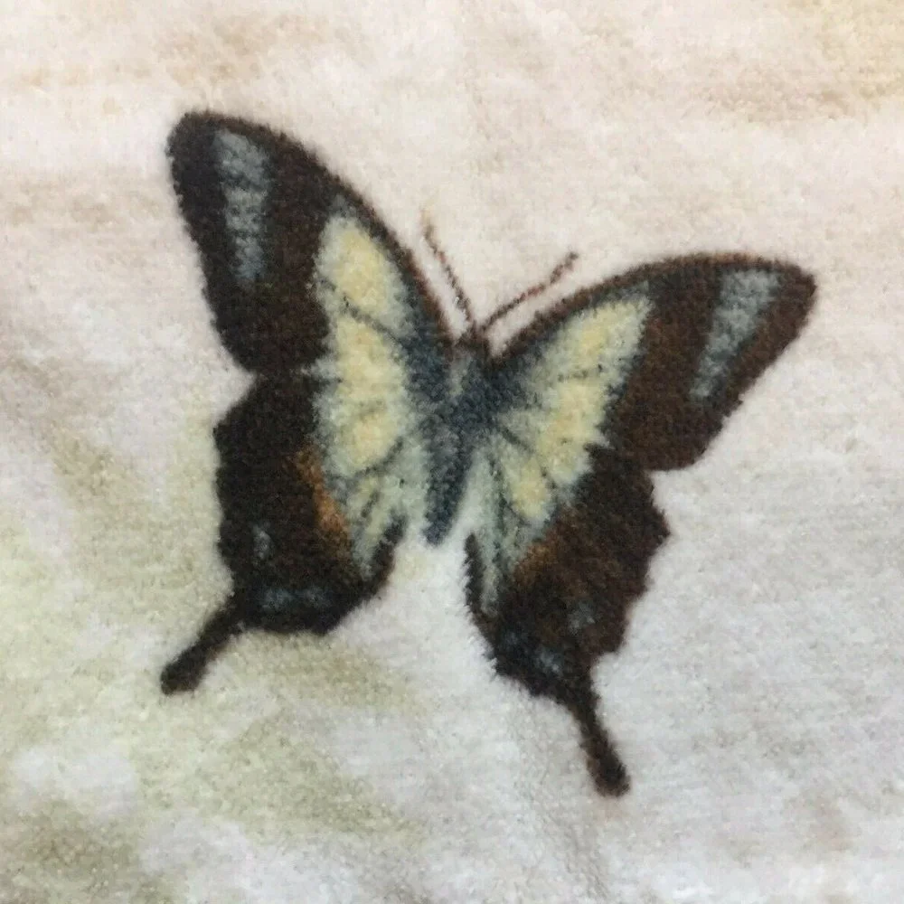 Croft & Barrow Eden Park Butterfly Hand Towel 100% Cotton 16